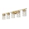 Z-Lite Archer 5 Light Vanity, Heirloom Gold & Clear 344-5V-HG - alternate 7